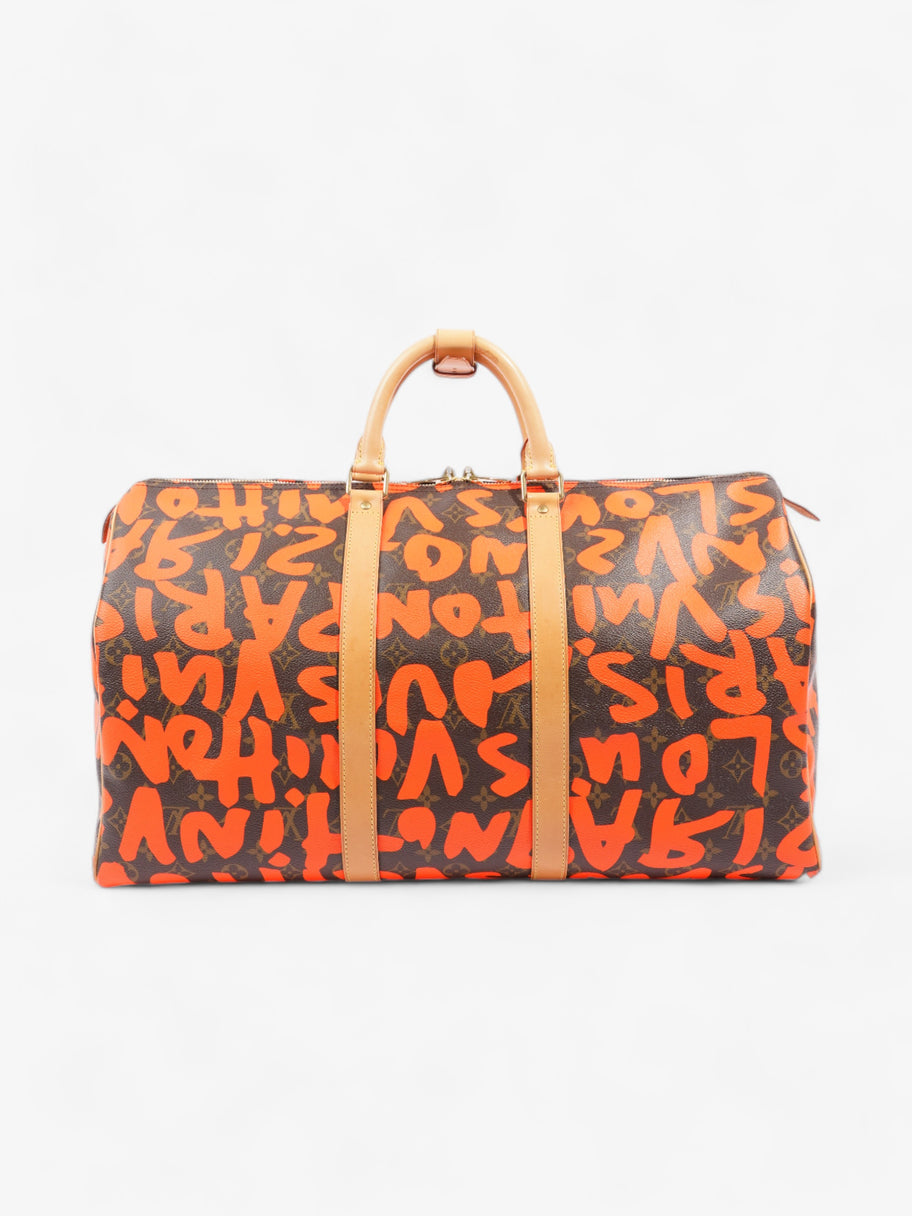 Louis Vuitton Keepall Graffiti 50 Monogram / Orange Coated Canvas Image 4