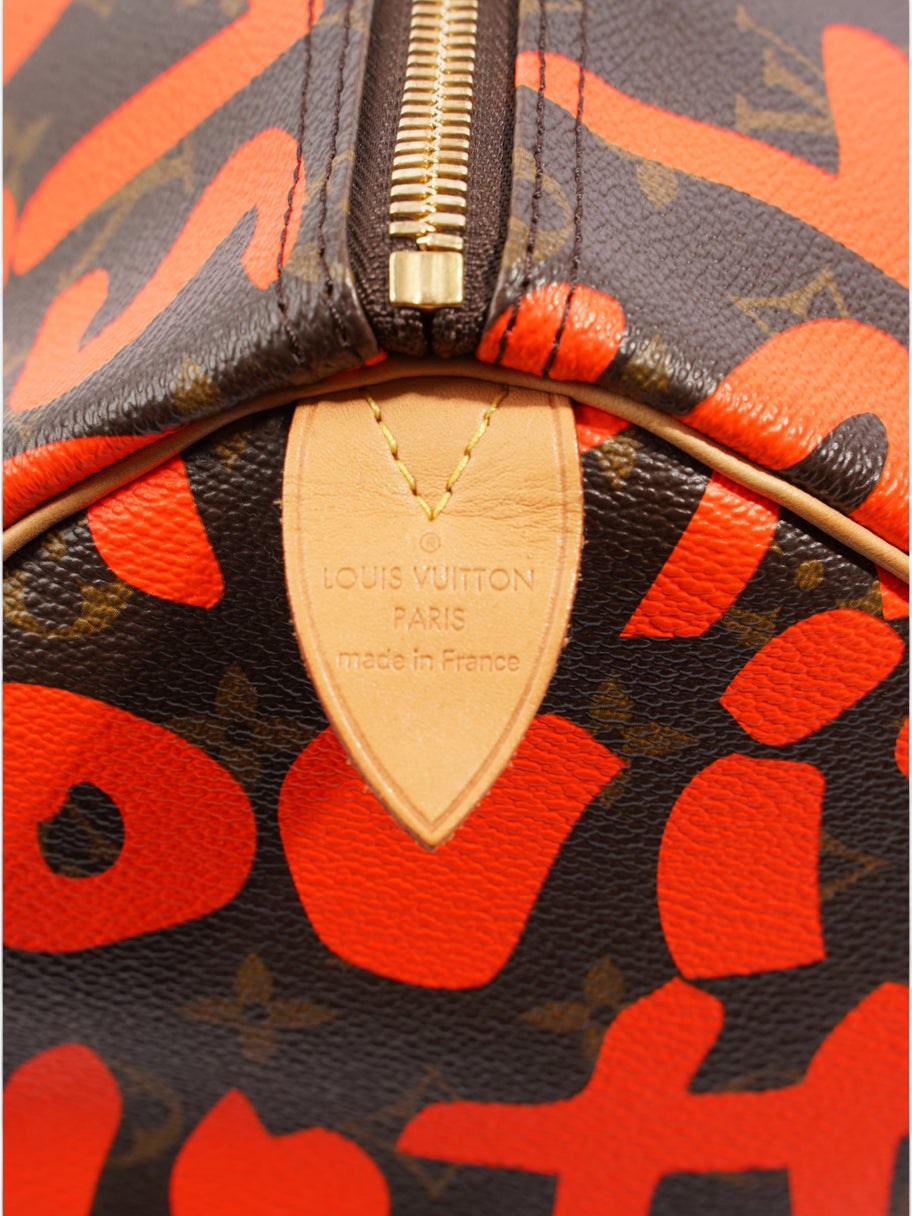 Louis Vuitton Keepall Graffiti 50 Monogram / Orange Coated Canvas Image 10