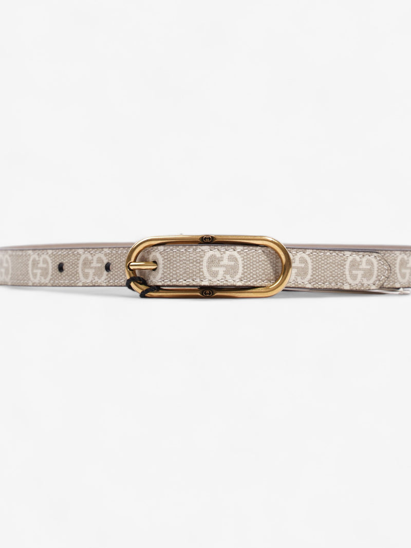  Gucci Jackie 1961 Thin Belt Beige And White GG Supreme Coated Canvas 60cm 24