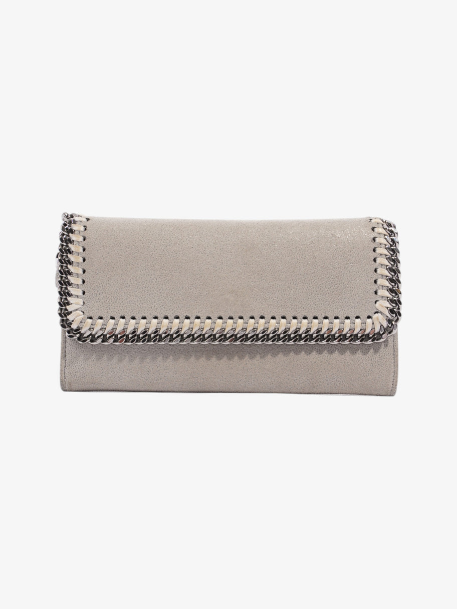 Stella McCartney Falabella Flap Continental Wallet Grey Faux Leather Image 1