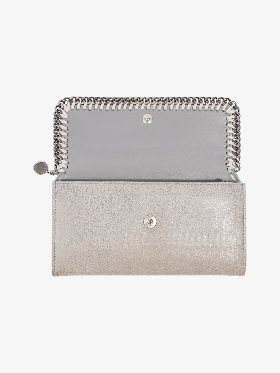 Stella McCartney Falabella Flap Continental Wallet Grey Faux Leather Image 5