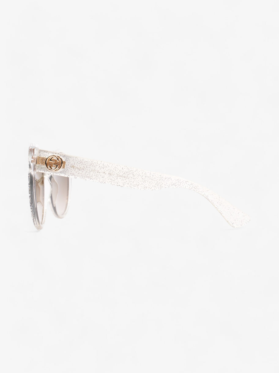 Gucci Glitter Sunglasses Silver Acetate 140mm Luxe Collective