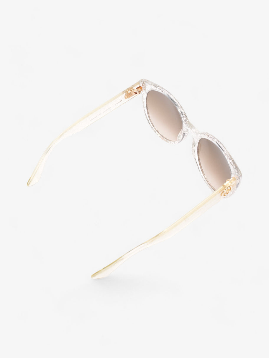 Gucci Glitter Sunglasses Silver Acetate 140mm Luxe Collective