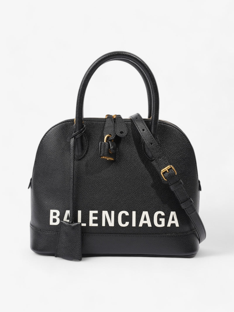  Balenciaga Ville Black / White Calfskin Leather Small