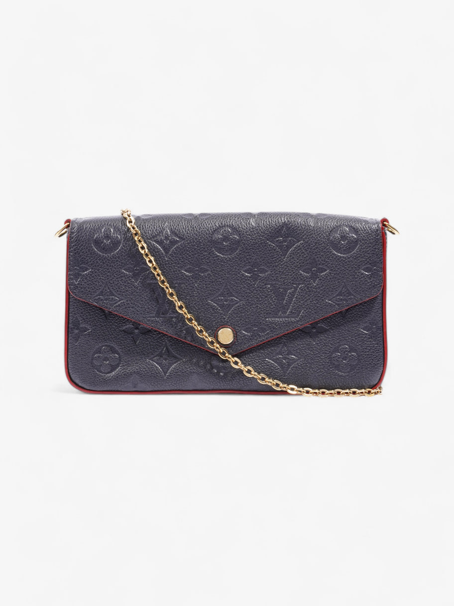 Louis Vuitton Pochette Felicie Monogram Empreinte / Navy Blue Empreinte Leather Image 1