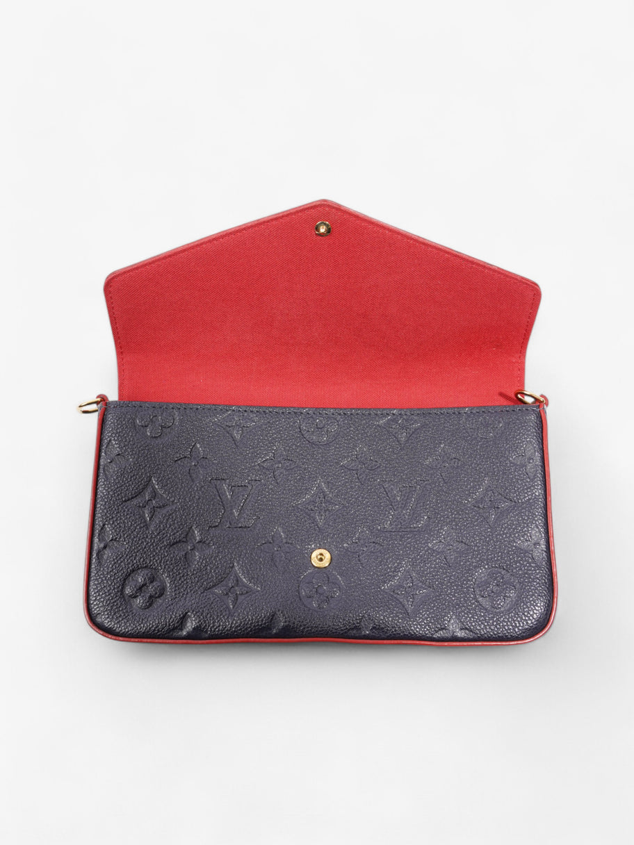 Louis Vuitton Pochette Felicie Monogram Empreinte / Navy Blue Empreinte Leather Image 8