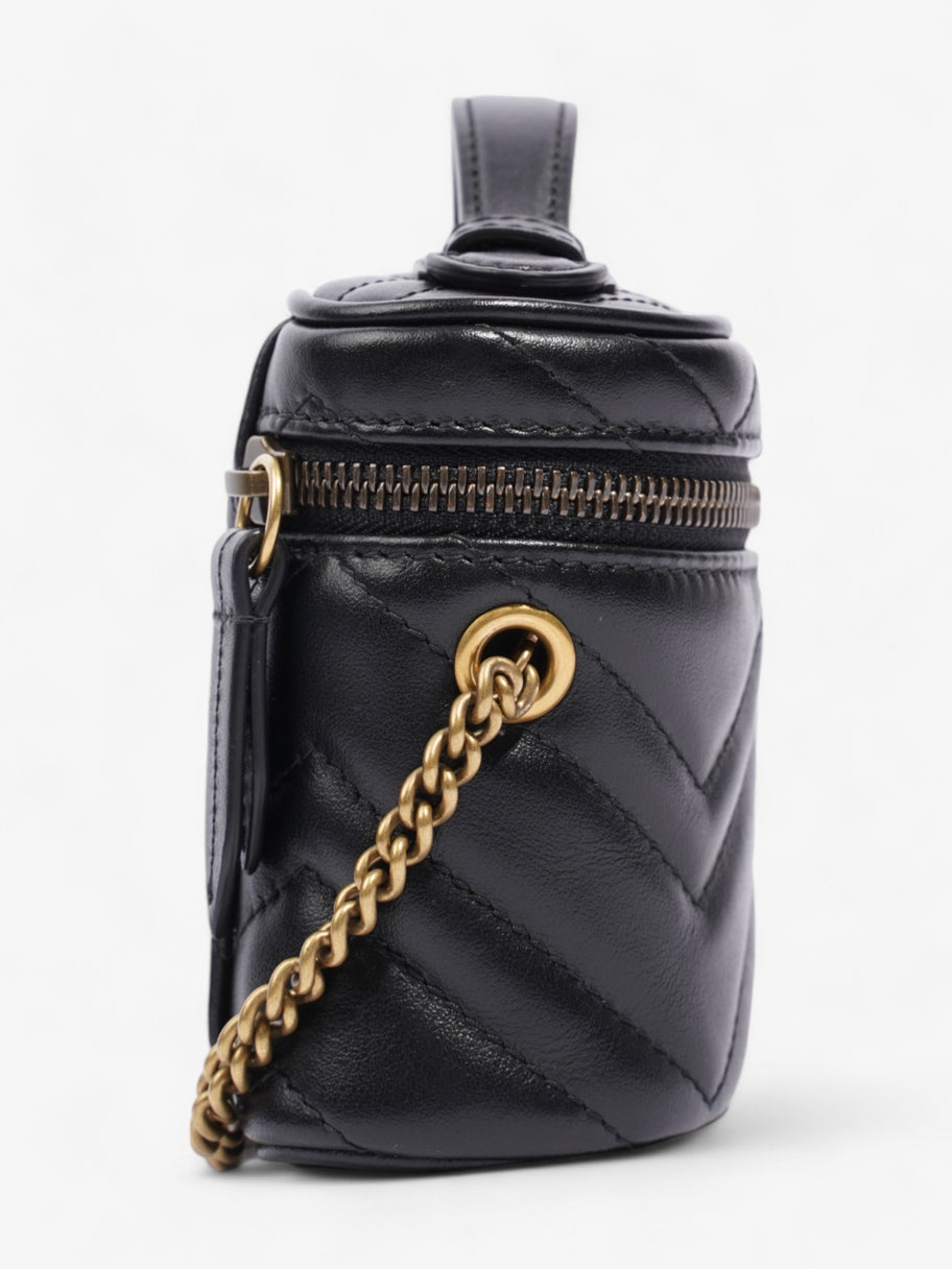 Gucci GG Marmont Top Handle Bag Black Matelasse Leather Mini Image 5