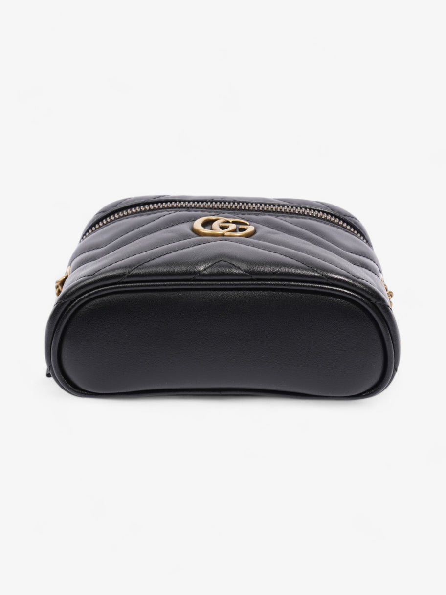 Gucci GG Marmont Top Handle Bag Black Matelasse Leather Mini Image 6