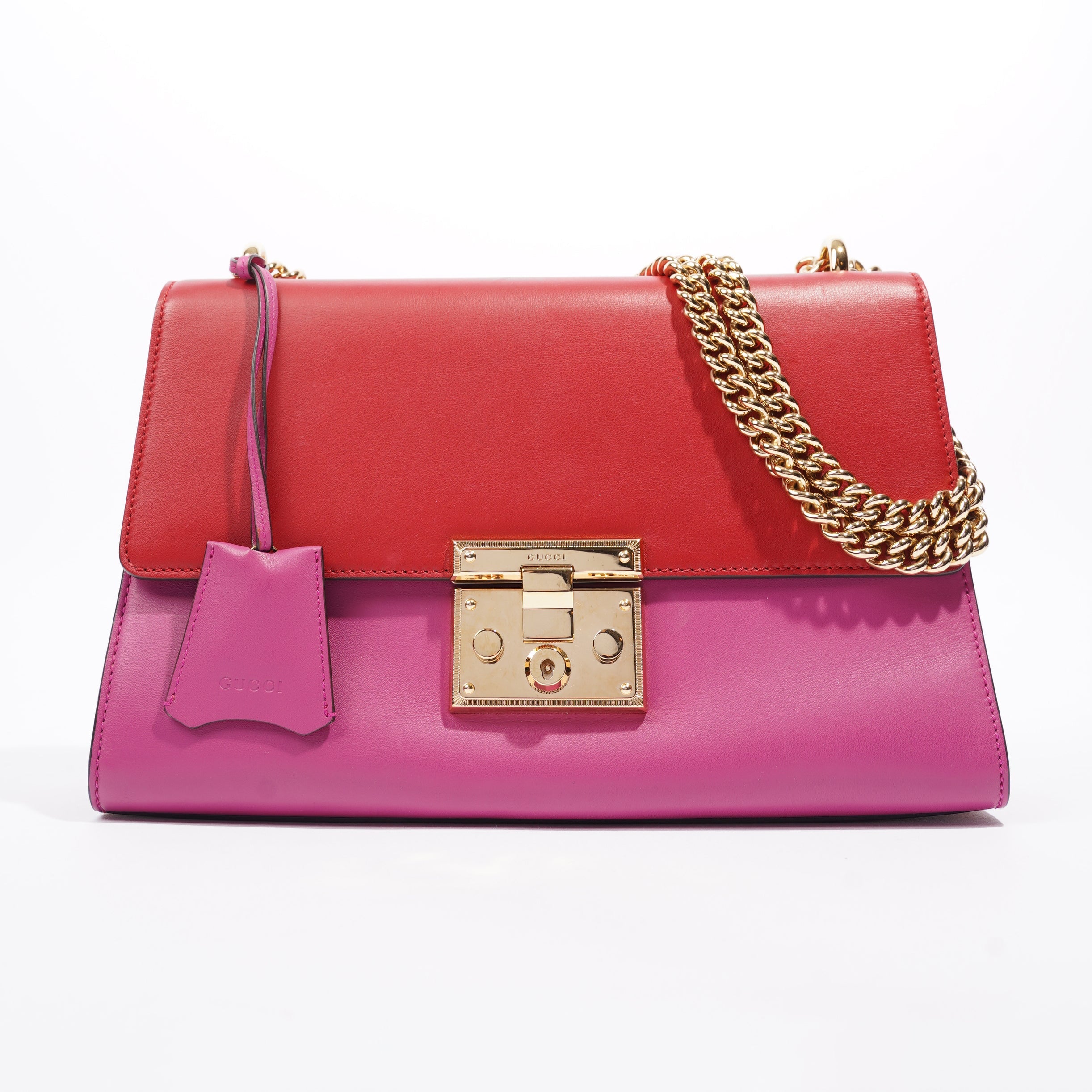 Gucci Padlock Pink Red Leather Luxe Collective