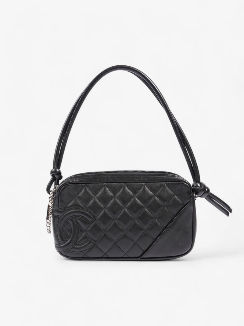  Chanel Cambon Shoulder Bag Black Lambskin Leather