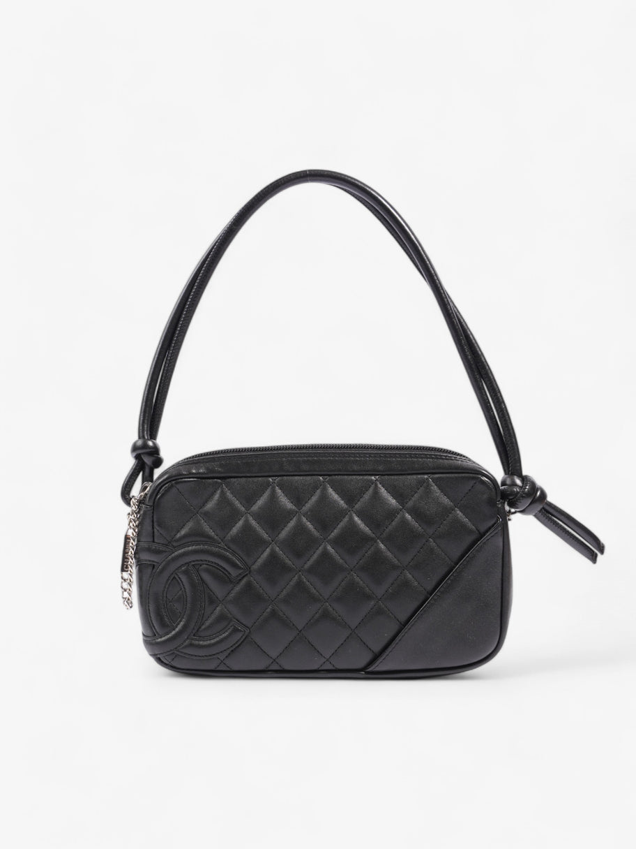 Chanel Cambon Shoulder Bag Black Lambskin Leather Image 1