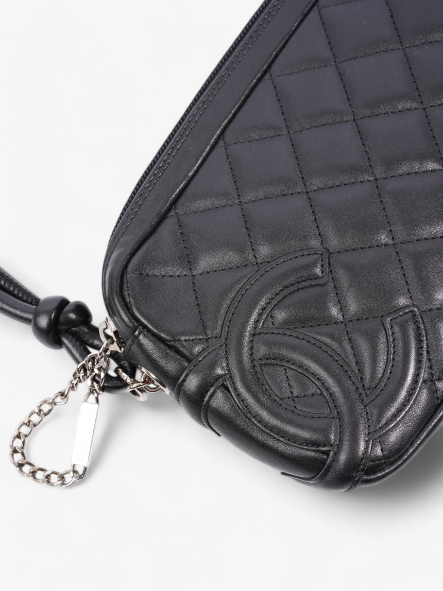 Chanel Cambon Shoulder Bag Black Lambskin Leather Image 6