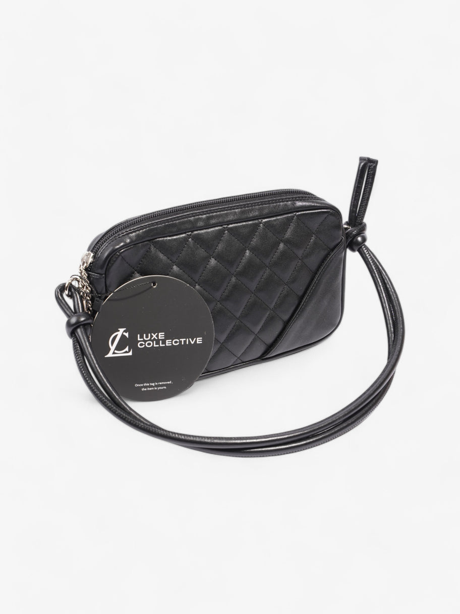 Chanel Cambon Shoulder Bag Black Lambskin Leather Image 9