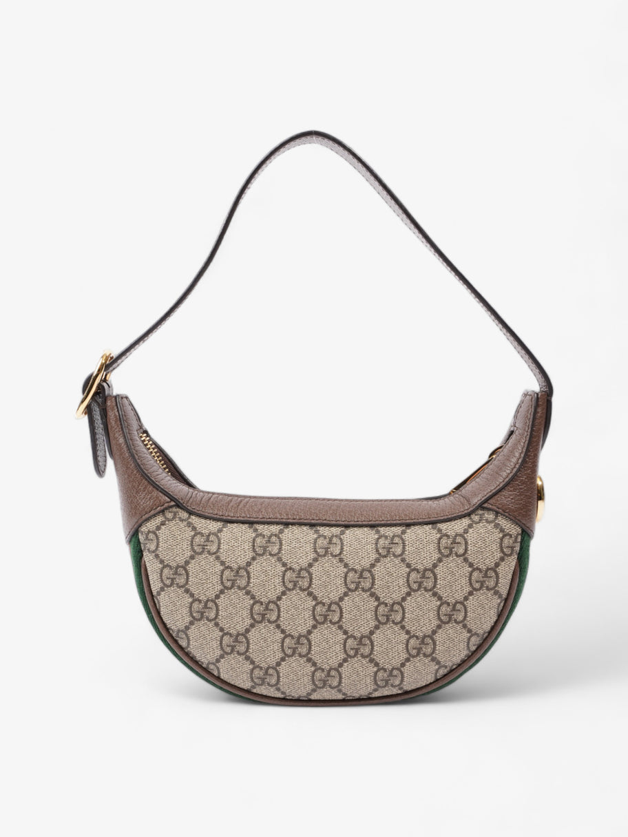 Gucci Ophidia GG Mini Beige And Ebony GG Supreme / Green And Red Web Coated Canvas Image 4