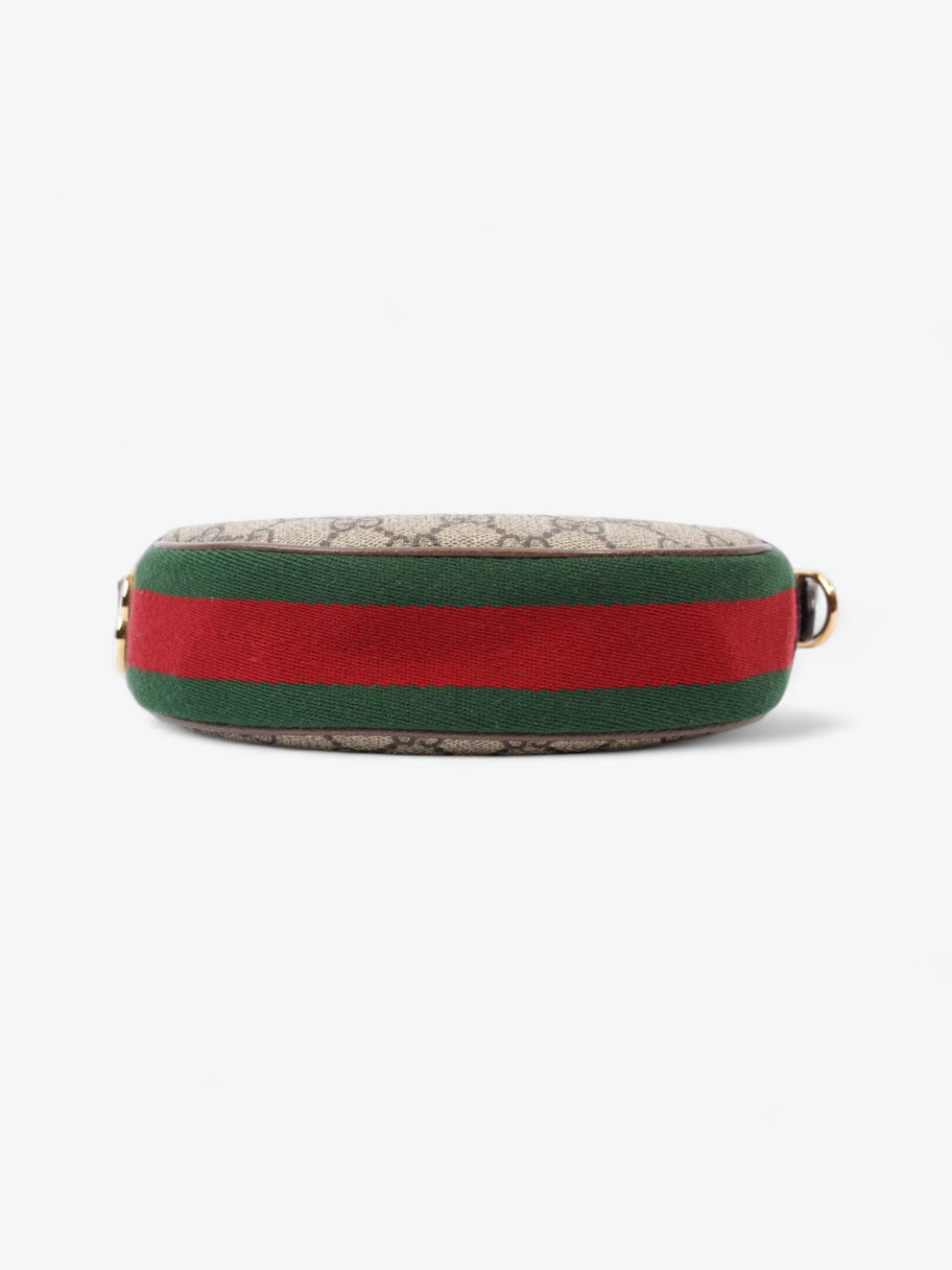 Gucci Ophidia GG Mini Beige And Ebony GG Supreme / Green And Red Web Coated Canvas Image 6