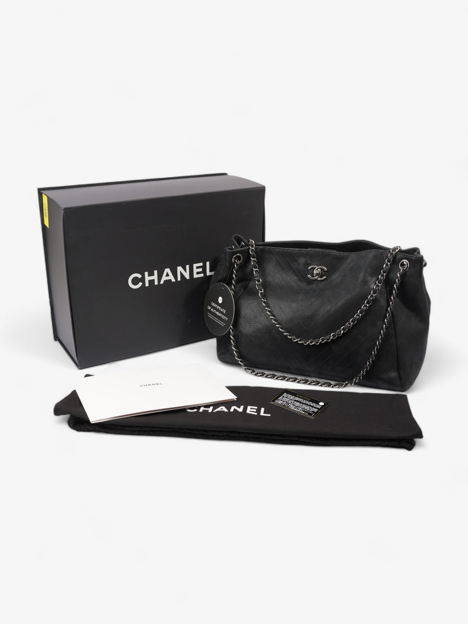 Chanel Large CC Tote Black Leather Image 11