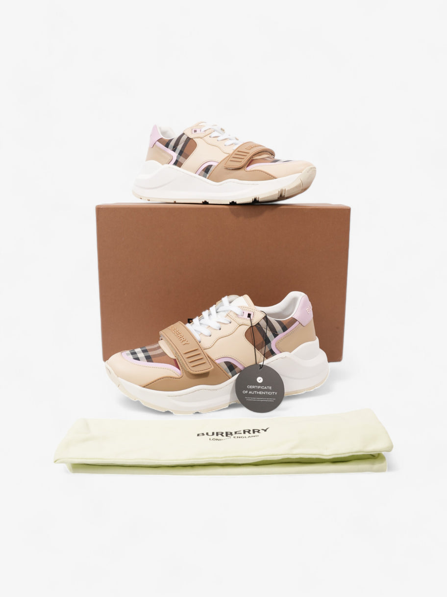 Burberry Ramsey Sneakers Beige  / Pink / Brown Canvas EU 40 UK 7 Image 10