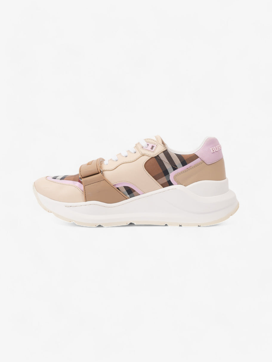 Burberry Ramsey Sneakers Beige  / Pink / Brown Canvas EU 40 UK 7 Image 3