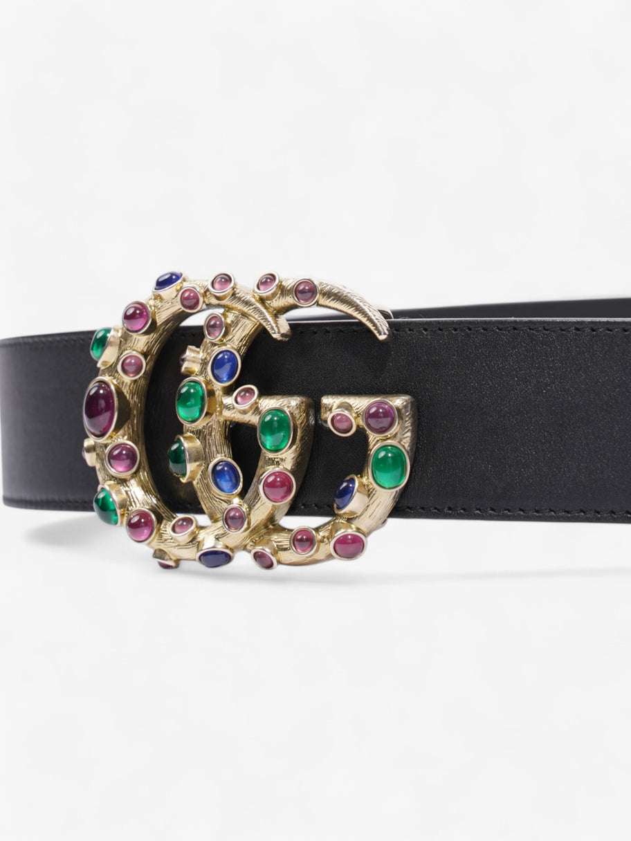 Gucci GG Marmont Crystal Belt Black / Gold / Multicoloured Leather 75cm / 30