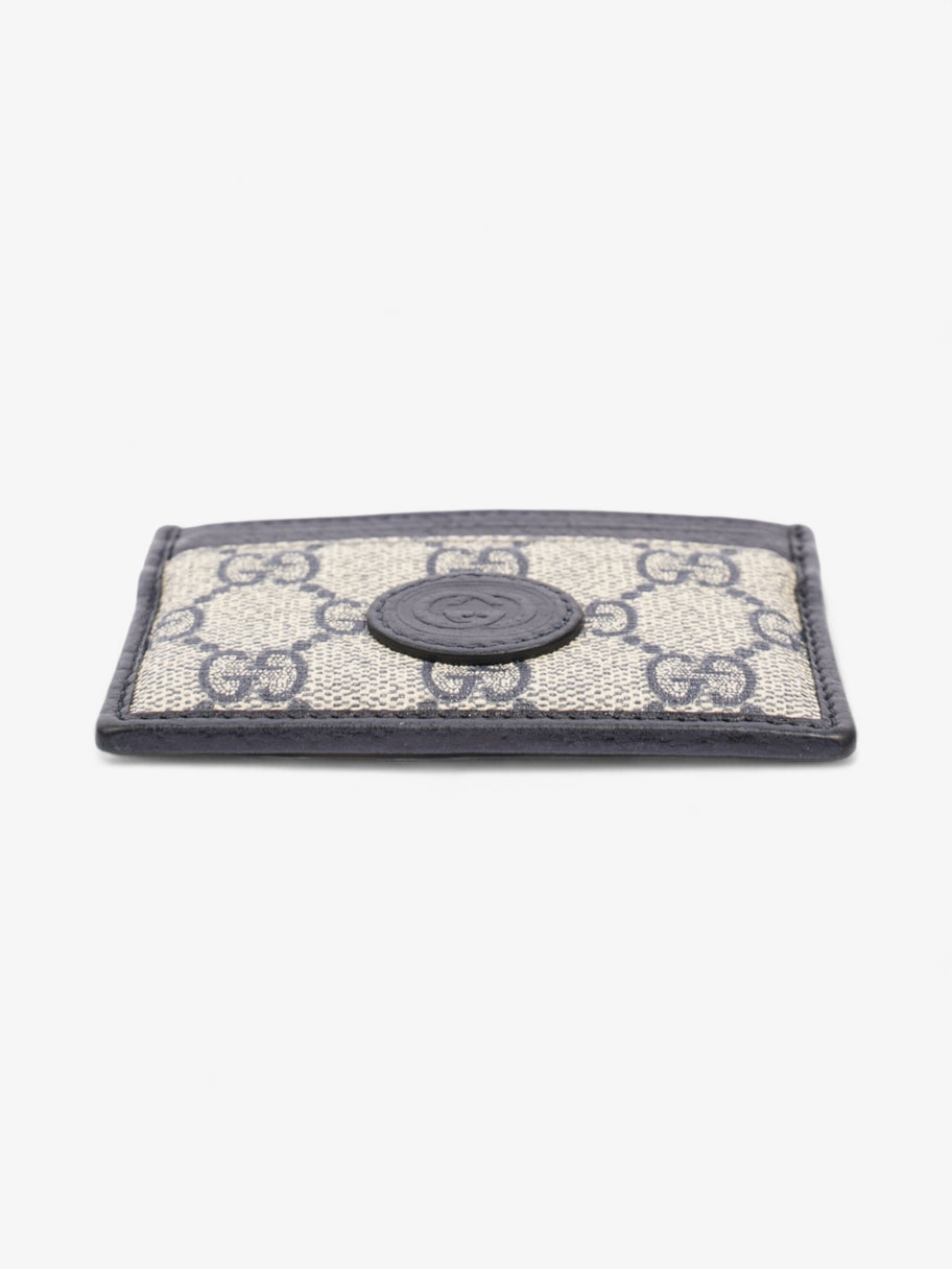 Gucci Card Holder Beige And Navy GG Supreme Coated Canvas Image 5