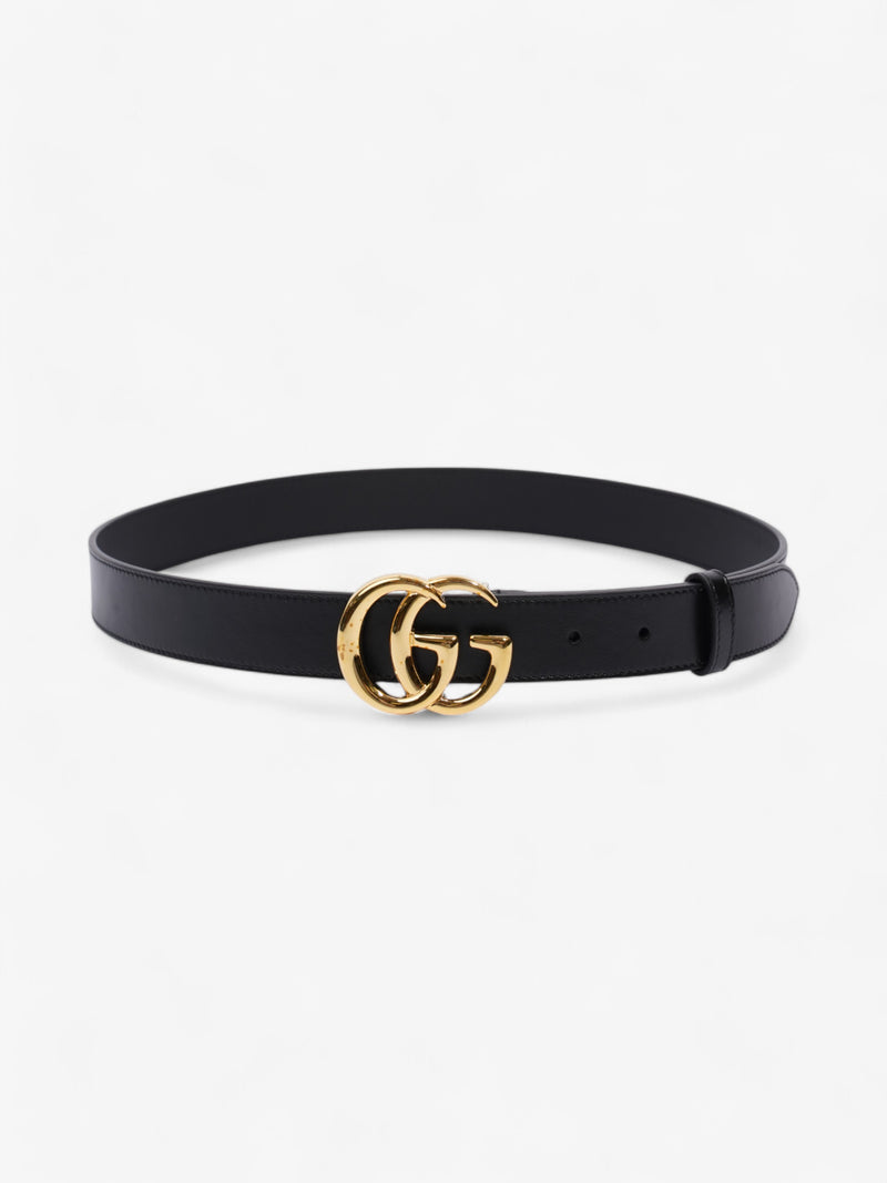  Gucci GG Marmont Thin Belt Black / Gold Leather 85cm / 34