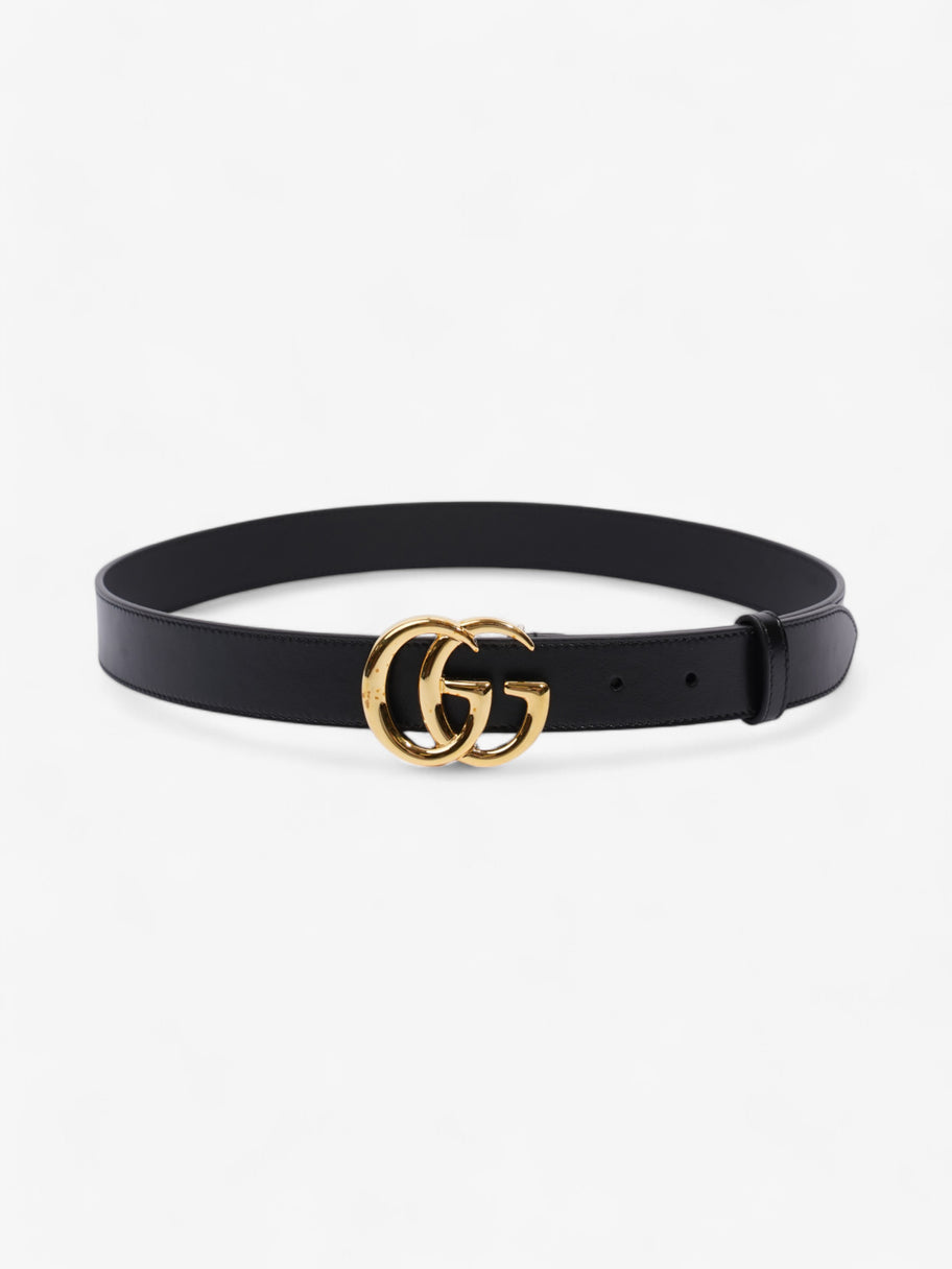 Gucci GG Marmont Thin Belt Black / Gold Leather 85cm / 34