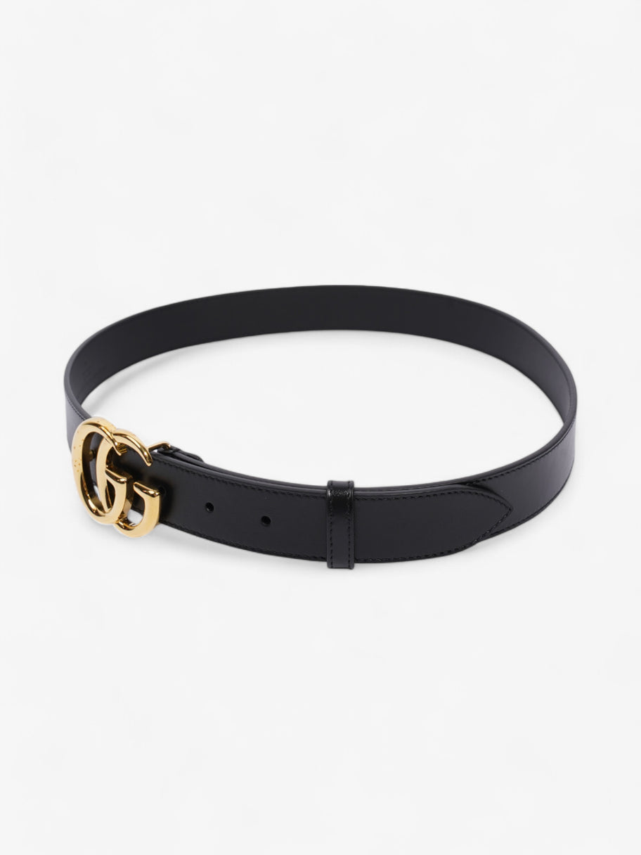 Gucci GG Marmont Thin Belt Black / Gold Leather 85cm / 34