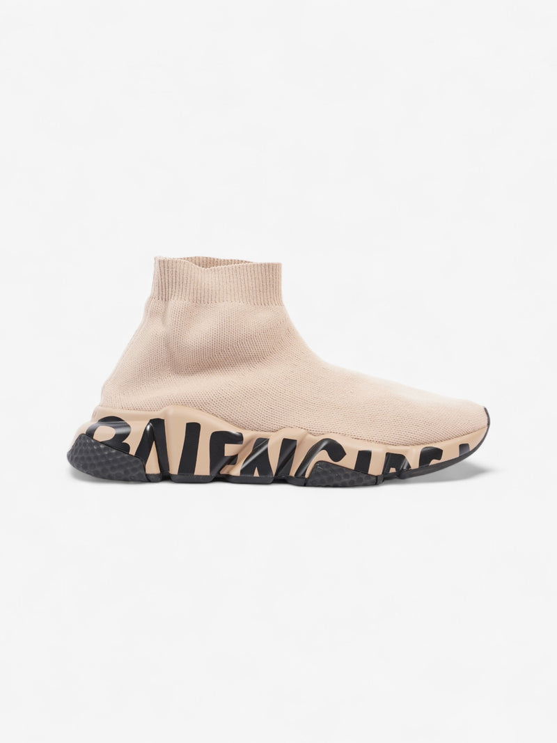  Balenciaga Speed Graffiti Beige / Black Cotton EU 37 UK 4