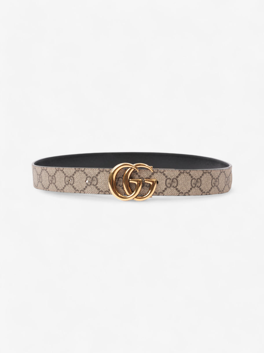 Gucci GG Marmont Reversible Belt GG Supreme / Black / Gold Canvas 90cm / 36