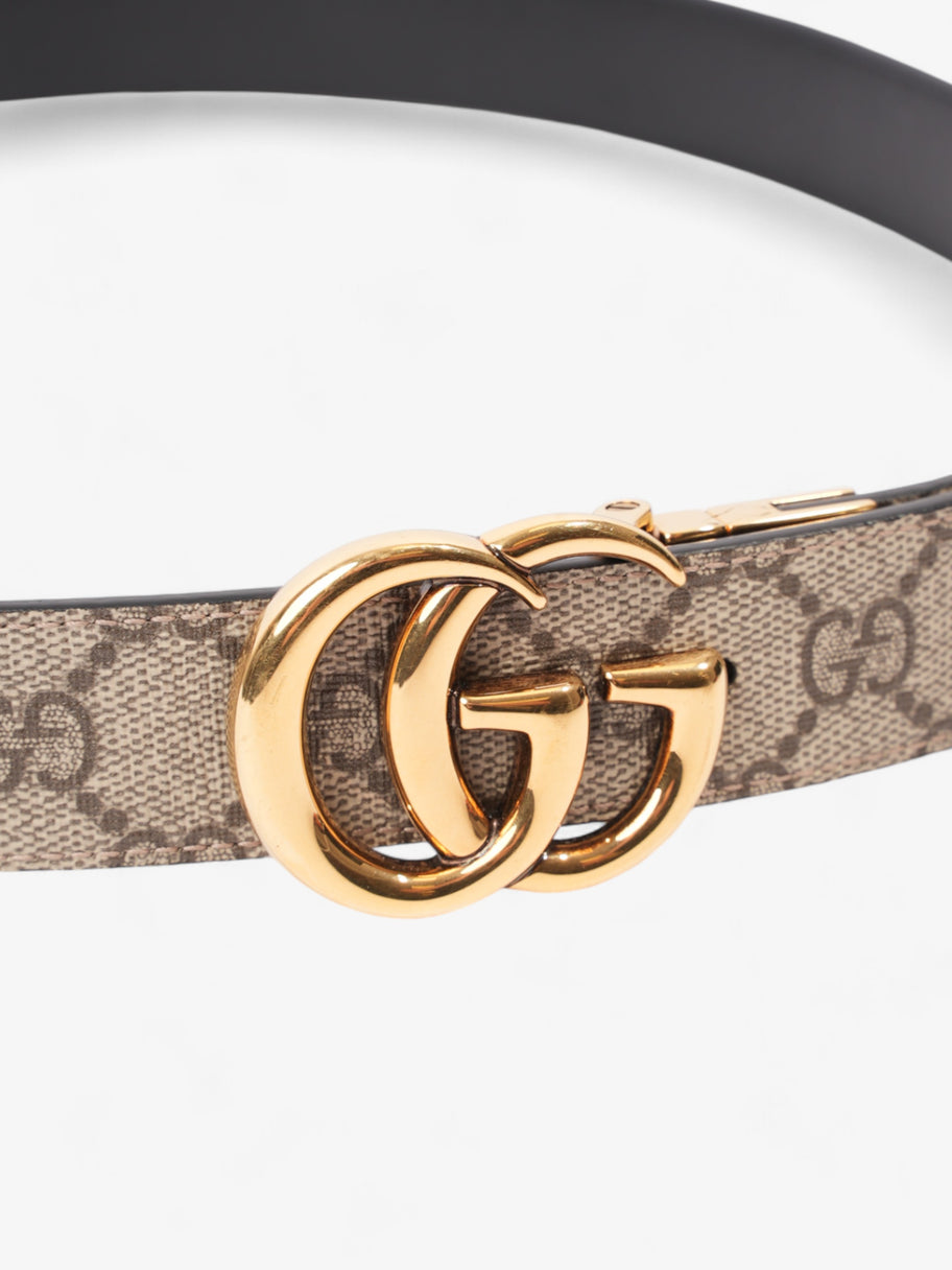 Gucci GG Marmont Reversible Belt GG Supreme / Black / Gold Canvas 90cm / 36