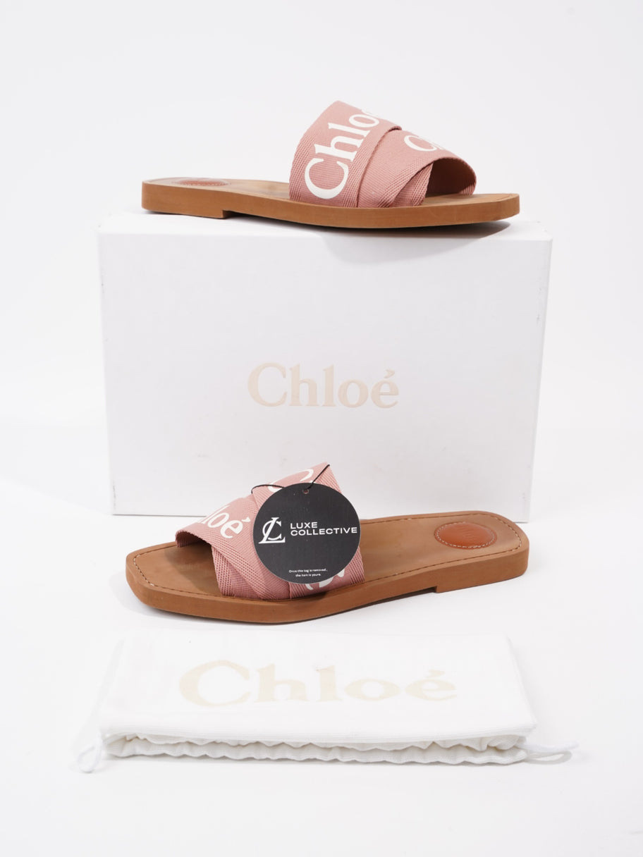 Chloe Woody Slides Delicate Pink Canvas EU 39 UK 6 Image 9