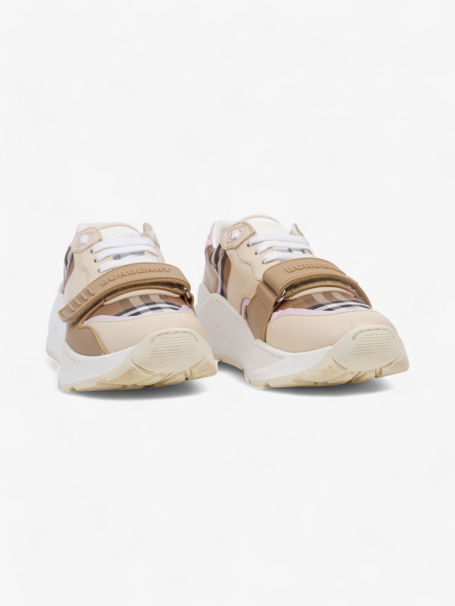 Burberry Ramsey Sneakers Beige  / Pink / White Canvas EU 39 UK 6 Image 2