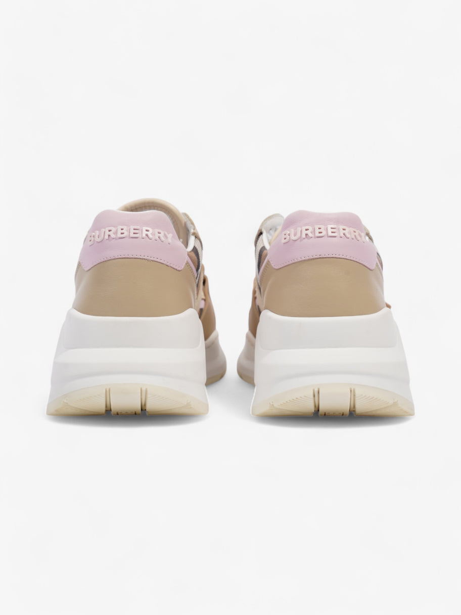 Burberry Ramsey Sneakers Beige  / Pink / White Canvas EU 39 UK 6 Image 6