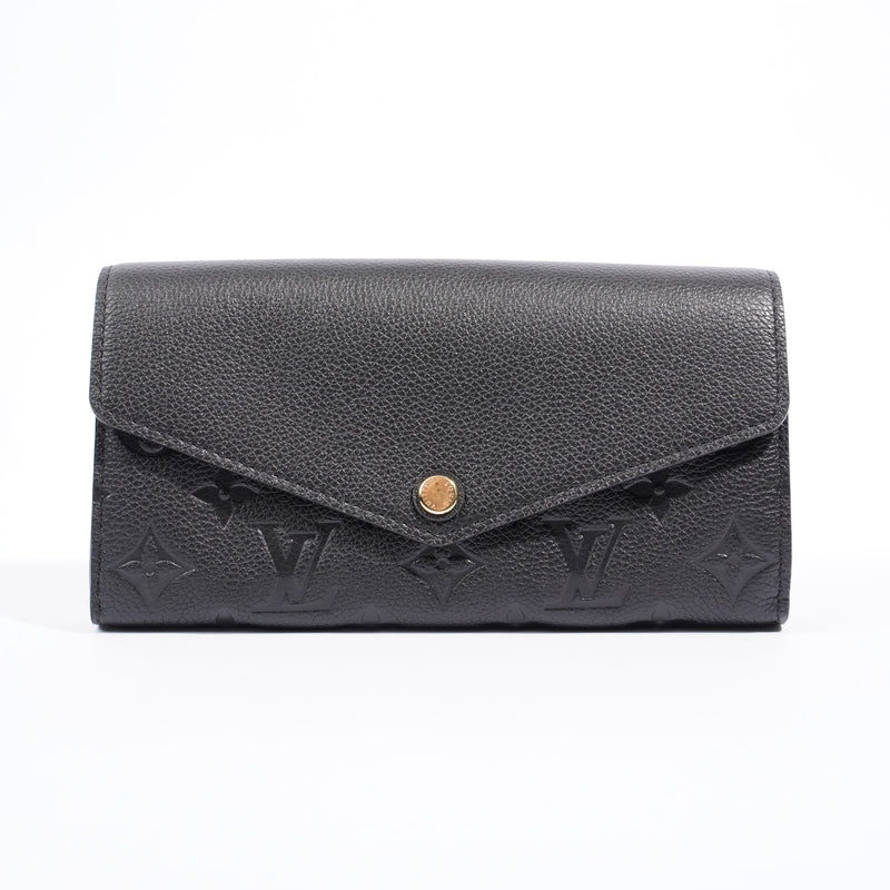  Sarah Wallet Black Empreinte Leather