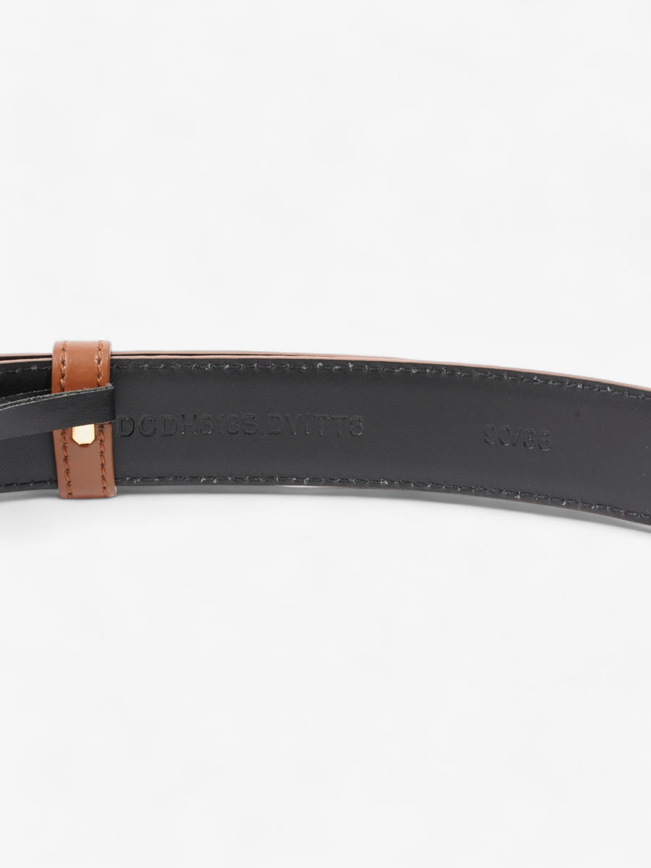 Versace Oversized Buckle Belt Brown  Leather 90cm 36