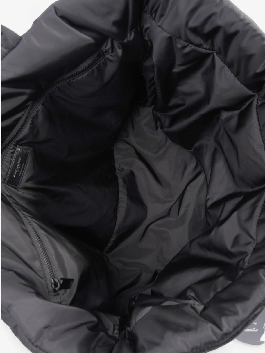 Logo Detailed Puffer Tote Bag  Black Polyamide Image 7