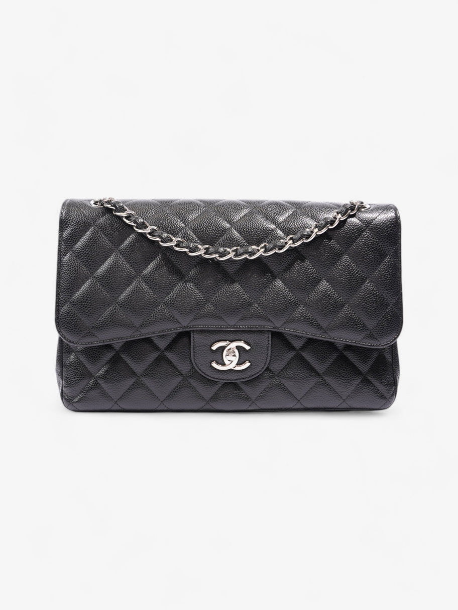 Chanel Classic Double Flap Black Caviar Leather Jumbo Image 1