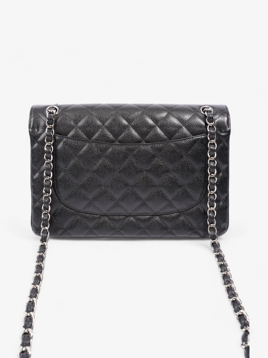 Chanel Classic Double Flap Black Caviar Leather Jumbo Image 4