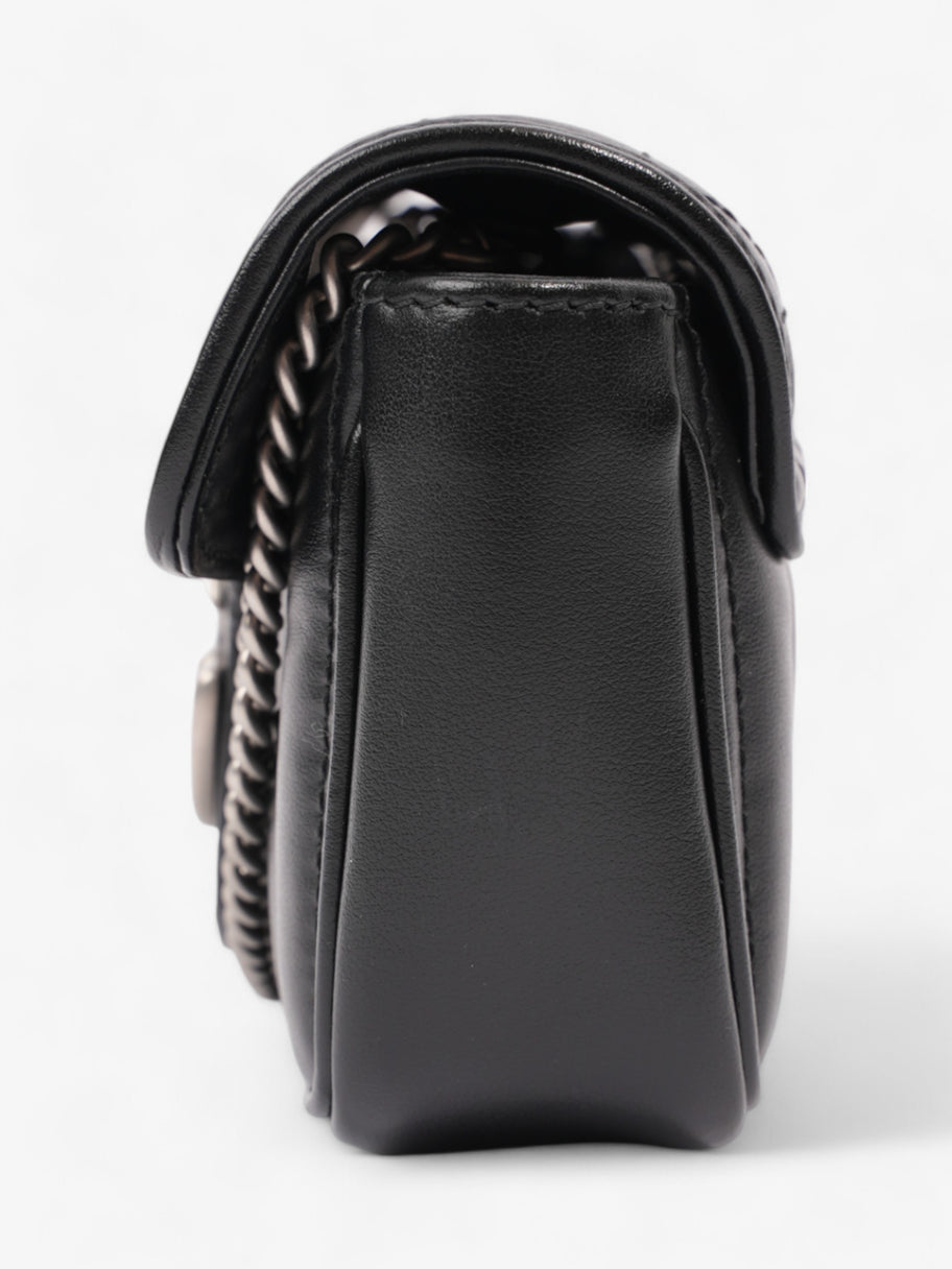 Gucci GG Marmont Black Matelasse Leather Super Mini Image 3