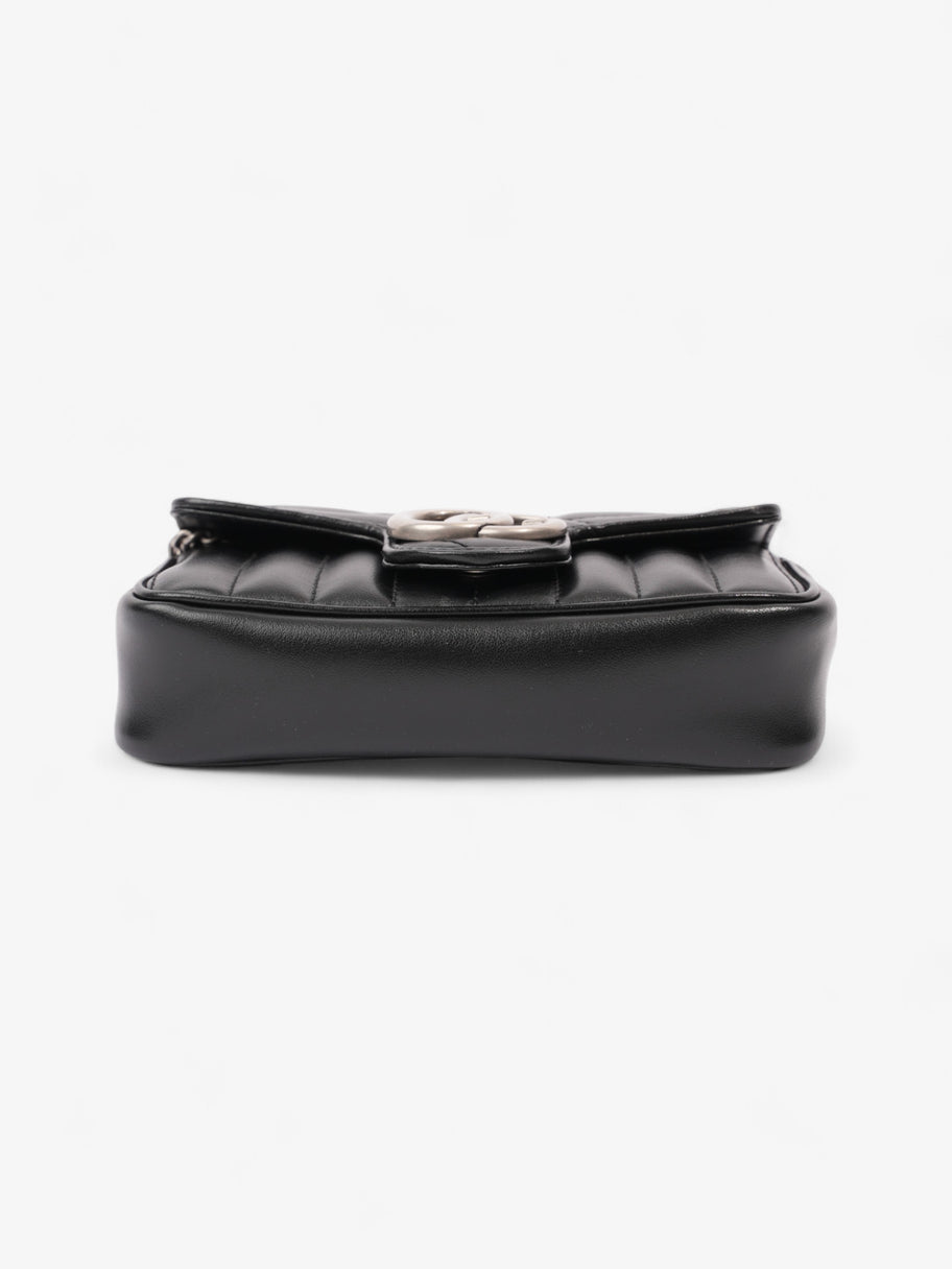 Gucci GG Marmont Black Matelasse Leather Super Mini Image 6