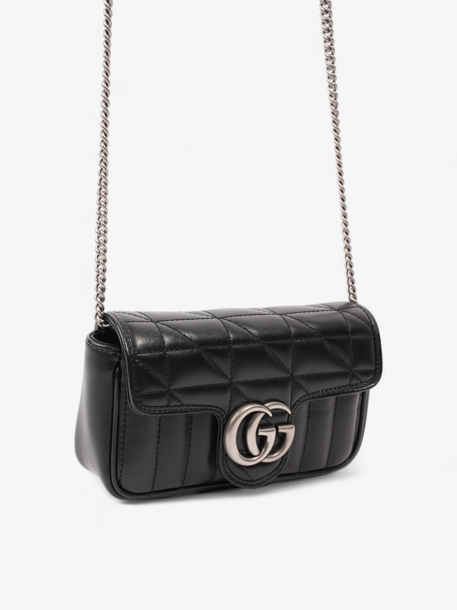 Gucci GG Marmont Black Matelasse Leather Super Mini Image 7