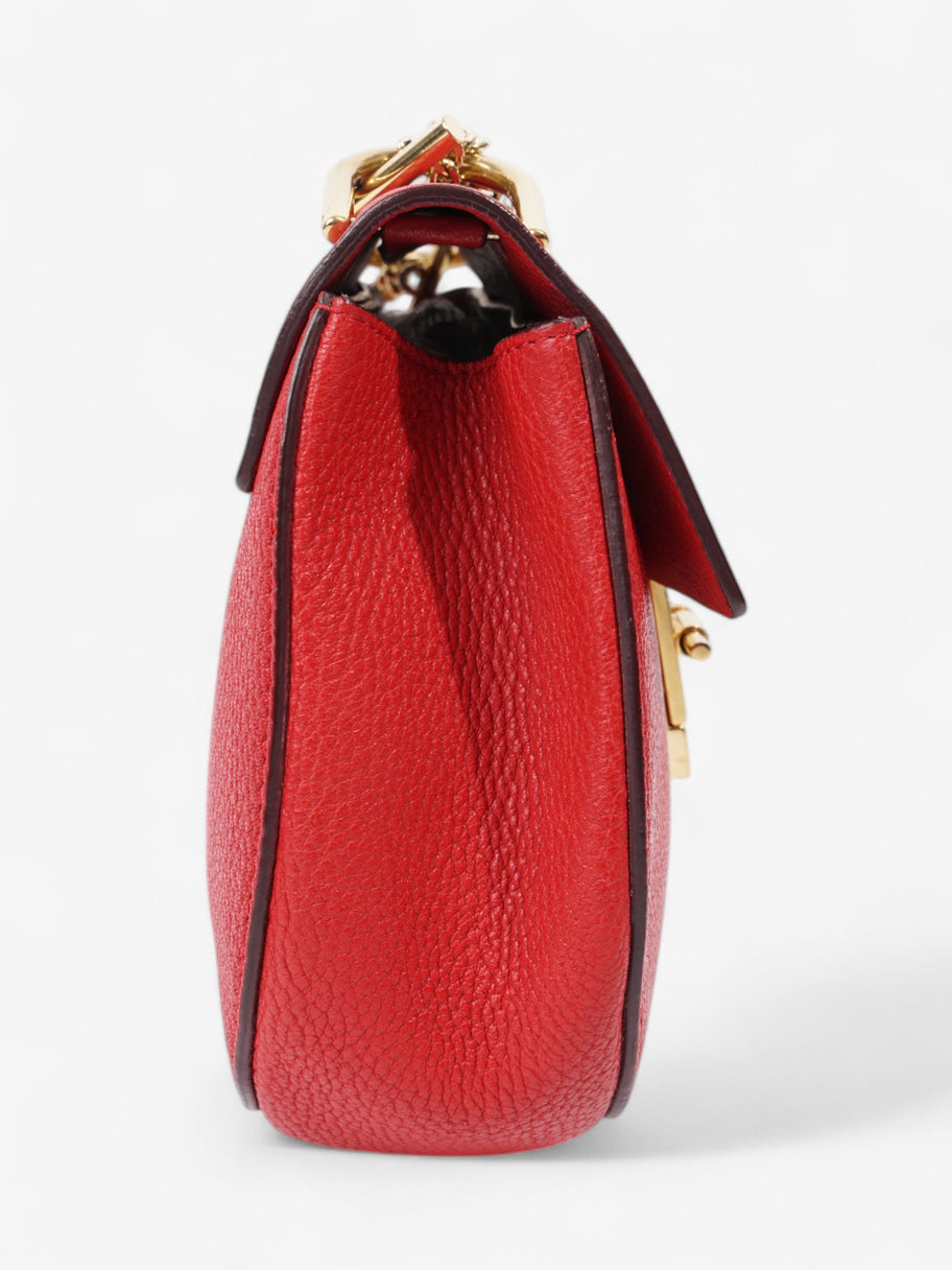 Chloe Drew Bag Red Calfskin Leather Small Image 3