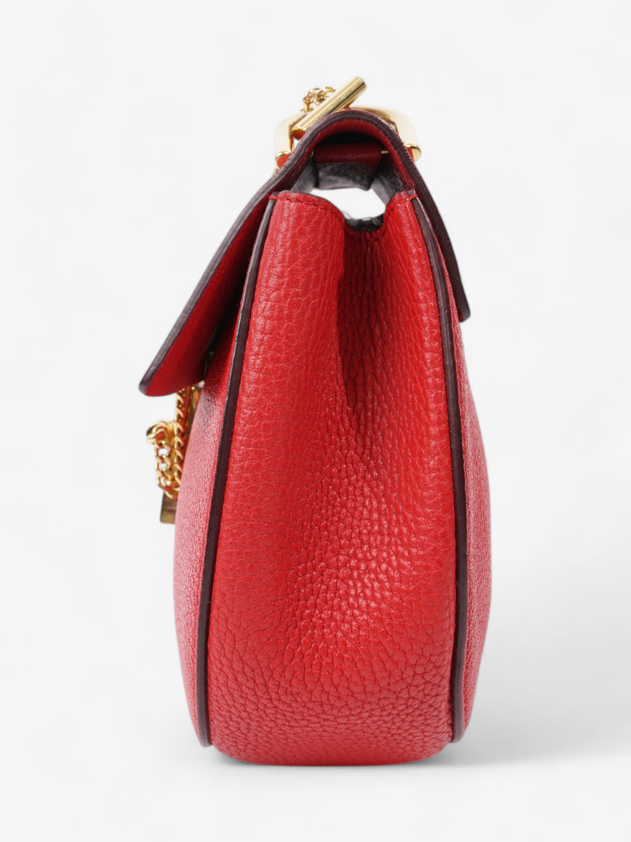 Chloe Drew Bag Red Calfskin Leather Small Image 5