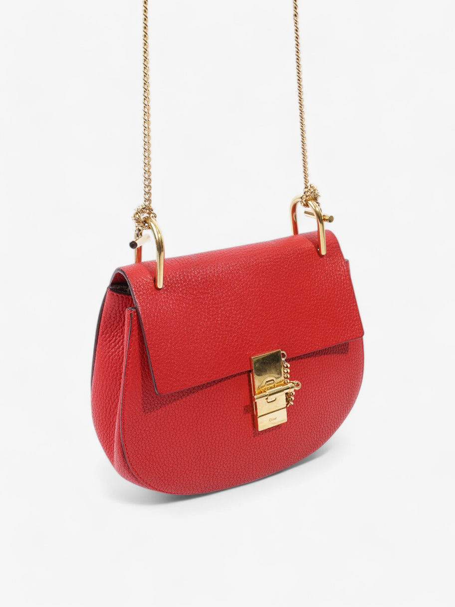 Chloe Drew Bag Red Calfskin Leather Small Image 7