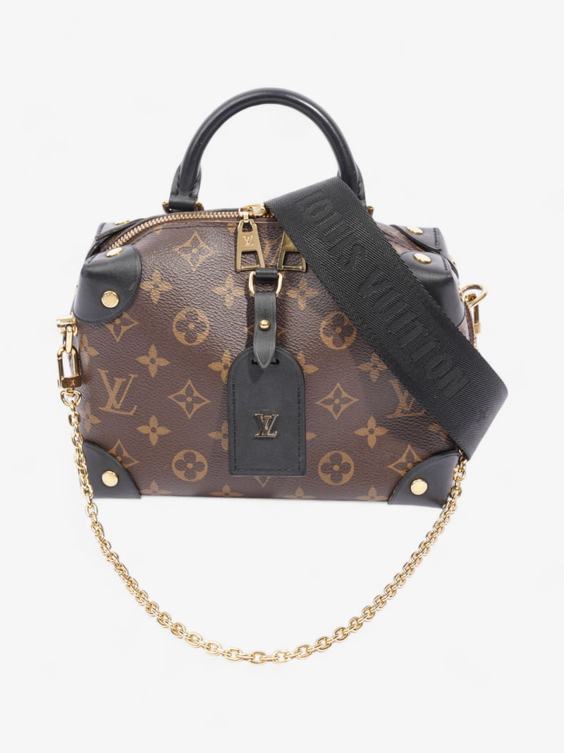  Louis Vuitton Petite Malle Monogram / Black Coated Canvas