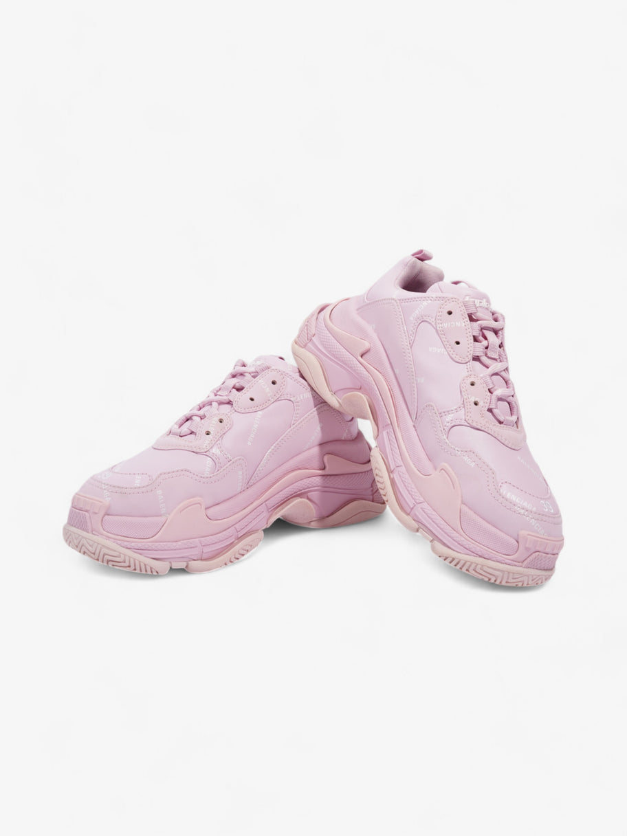 Balenciaga Triple S Pink / White Logo All Over EU 39 UK 6 Image 9