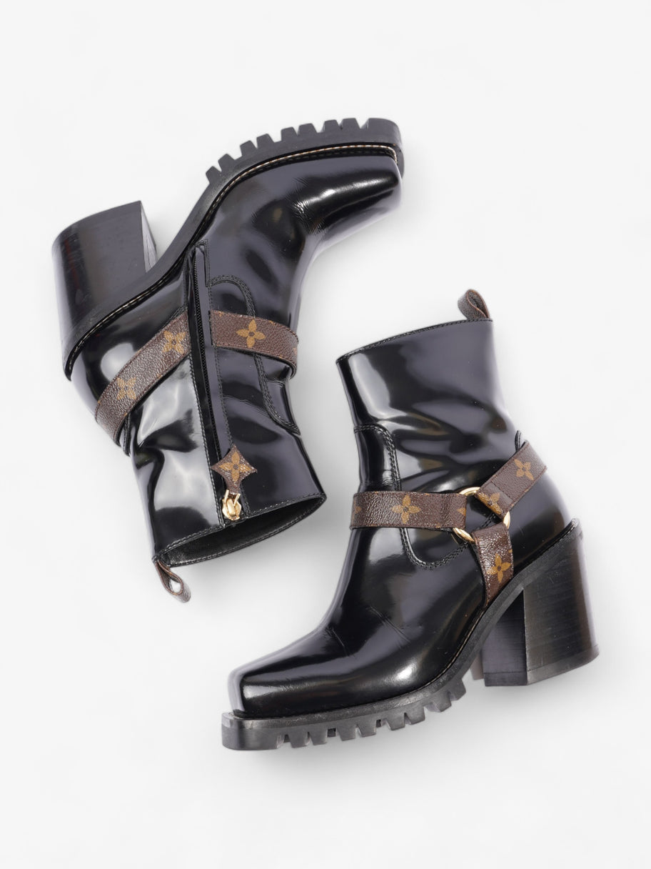 Limitless Ankle Boots 70 Black / Brown Monogram Patent Leather EU 39 UK 6 Image 9