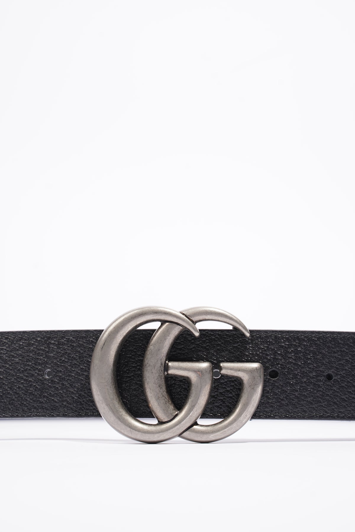 Gucci black belt sales silver buckle