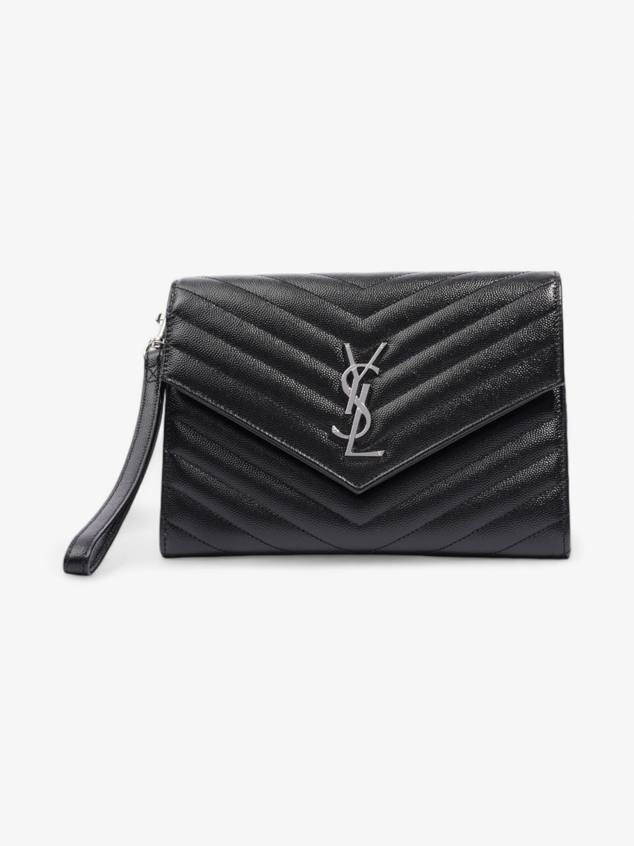 Saint Laurent Cassandre Clutch Black Matelasse Leather Image 1