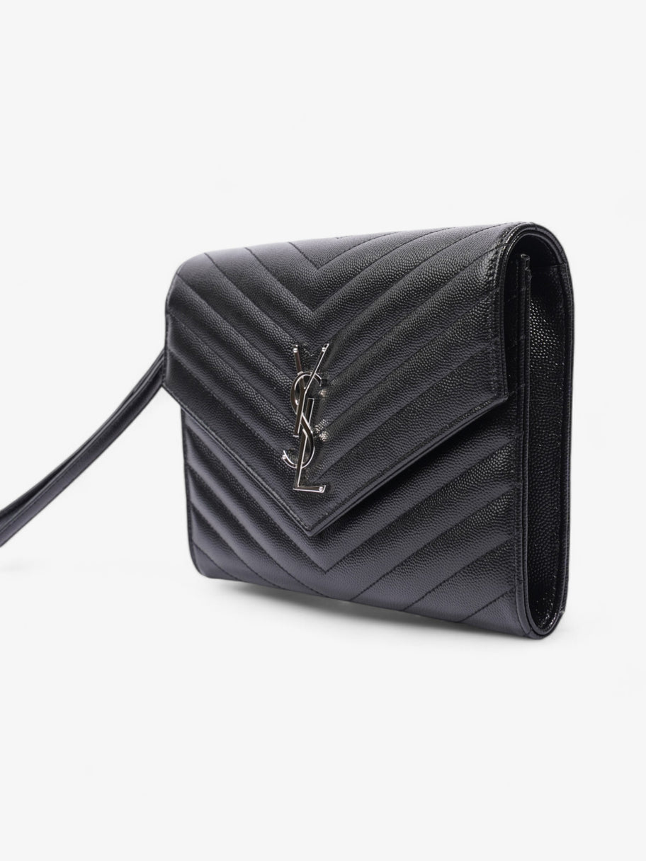 Saint Laurent Cassandre Clutch Black Matelasse Leather Image 4